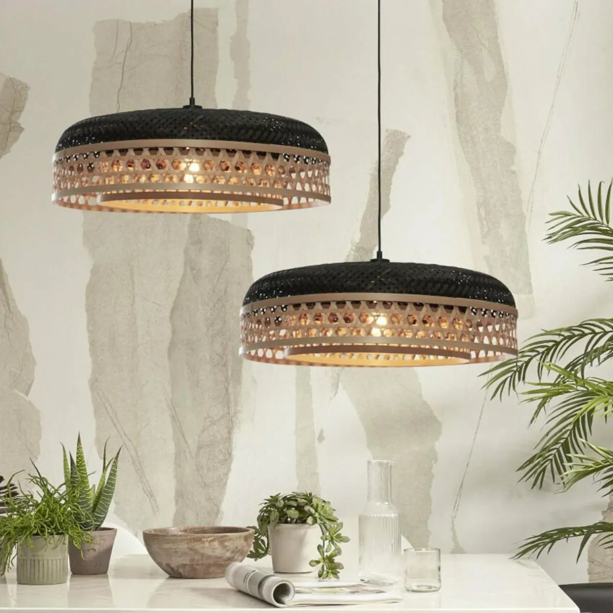 good__mojo_ubud_suspension_cm_naturellenoire_5.webp Best Sale Good & Mojo Ubud suspension Ø60 cm naturelle/noire