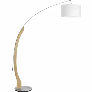 Outlet HerzBlut Amos lampadaire arqué, chêne naturel