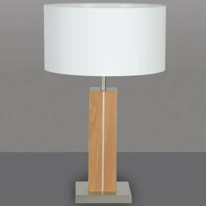 Store HerzBlut Dana lampe à poser, chêne huilé 56 cm