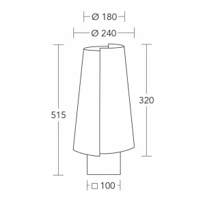Clearance HerzBlut Lampe à poser Jojo, bois, brun/crème, 51,5 cm, E27