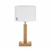 Best HerzBlut Lampe à poser Titos, bois, blanc, hauteur 43 cm, E27