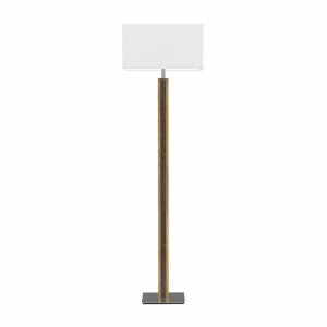 Discount HerzBlut lampe sur pied Karl G, angulaire, bois/granit, blanc, E27