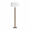 Fashion HerzBlut lampe sur pied Karl G, rond, bois/granit, blanc, E27