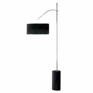 Sale ICONE Lampadaire arqué Gru, noir, aluminium