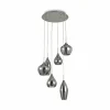 New Ideallux Idéal Lux Soft suspension à 6 lampes chrome/fumée