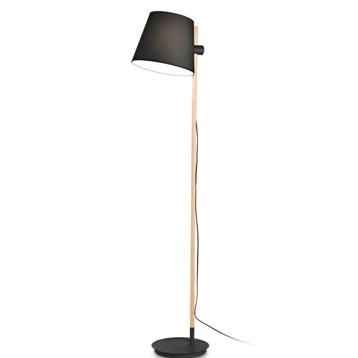 ideal_lux_axel_lampadaire_avec_bois_noirnaturel_0.webp Online Ideallux Ideal Lux Axel lampadaire avec bois, noir/naturel