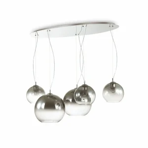 Hot Ideallux Ideal Lux Nemo suspension à 5 lampes
