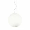 Outlet Ideallux Ideal Lux suspension Mapa, Ø 50 cm, verre opalin, sphère