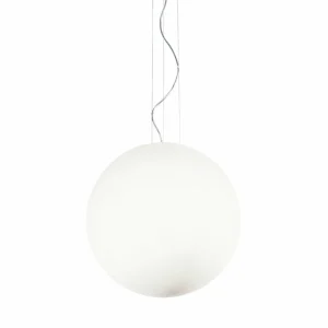 Outlet Ideallux Ideal Lux suspension Mapa, Ø 50 cm, verre opalin, sphère