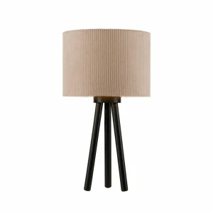 Shop JUST LIGHT. Lampe à poser Green Duro, textile, tripode, beige