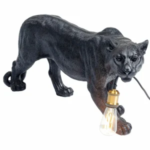 Store KARE Animal Bagheera lampe de table panthère noire