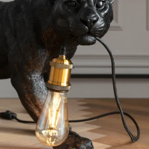Store KARE Animal Bagheera lampe de table panthère noire