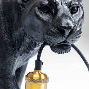 Store KARE Animal Bagheera lampe de table panthère noire