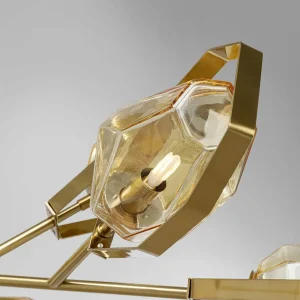 New KARE Diamond Fever Ufo suspension 9 lampes laiton