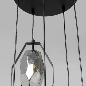 Flash Sale KARE Suspension Diamond Fever Spiral noir à 5 lampes rondes