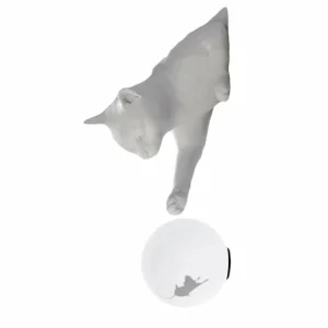 Shop Karman Applique murale Maoo, céramique blanche, verre, figurine de chat