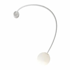 Discount Karman Applique murale Moony, blanc, Ø 15 cm, saillie 100 cm Verre