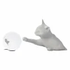 Shop Karman Lampe à poser Maoo, céramique blanche, verre, figurine de chat