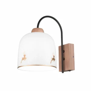 Shop austrolux KOLARZ Applique murale Chalet, blanc/cerf doré largeur 19 cm