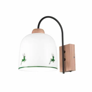 Hot austrolux KOLARZ Applique murale Chalet, blanc/vert cerf, largeur 19 cm