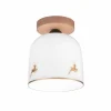 Outlet austrolux KOLARZ Plafonnier Chalet, blanc/cerf doré, Ø 19 cm