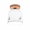 Online austrolux KOLARZ Plafonnier Chalet, blanc/gris cerf, Ø 19 cm