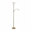 New Lindby Lampadaire à éclairage indirect Jost avec liseuse, laiton mat