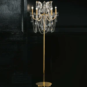 Sale Masiero Lampadaire Annino doté d'éléments Swarovski
