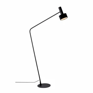Cheap Viokef Lampadaire Arietta abat-jour velours, noir