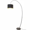 Cheap Holländer Lampadaire arqué Bambou Arco, brun-noir/doré