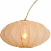 Cheap Lucide Lampadaire arqué Corina, beige, E27, 192 cm, plastique