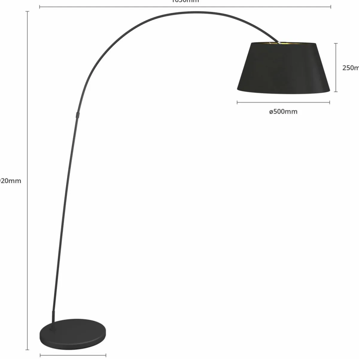 lampadaire_arqu_esti_abatjour_tissu_noirdor_4.webp Cheap Lindby Lampadaire arqué Esti abat-jour tissu, noir-doré