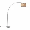 Cheap Brilliant Lampadaire arqué Wiley en rotin