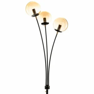 Store Alfa Lampadaire Artis à boules de verre, 3 lampes