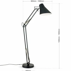 New ORION Lampadaire Bachelor avec articulations réglables