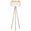 Fashion Duolla Lampadaire Boho, trépied crème blanc/rotin