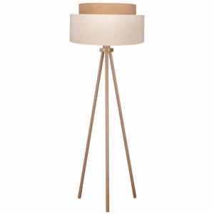 Sale Duolla Lampadaire Boho, trépied écru/jute hauteur 145 cm