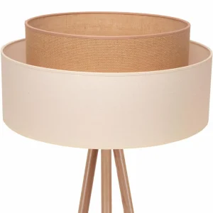 Sale Duolla Lampadaire Boho, trépied écru/jute hauteur 145 cm