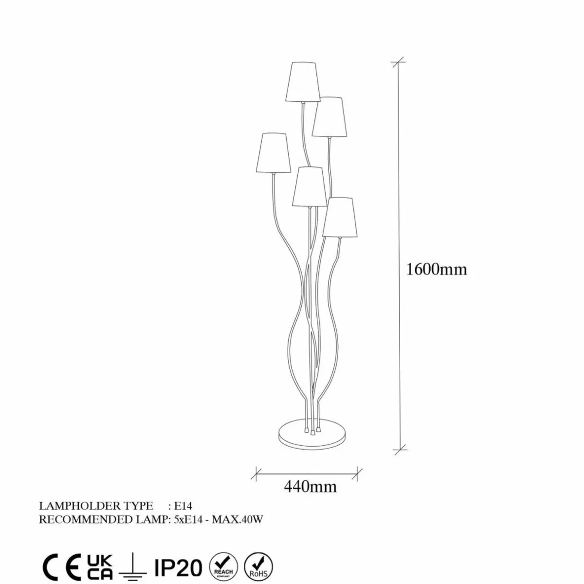 lampadaire_bonibon__dor_mtal_hauteur__cm___lampes_2.webp Store Opviq Lampadaire Bonibon 13237 doré métal hauteur 160 cm à 5 lampes.
