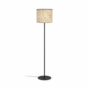 Sale EGLO Lampadaire Butterburn, hauteur 162 cm, beige/vert, métal/tissu