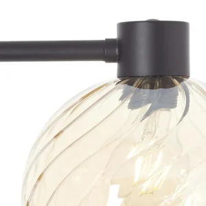 Shop Brilliant Lampadaire Casto, hauteur 150 cm, ambre, verre/métal