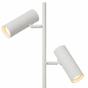 Cheap Lucide Lampadaire Clubs, réglable, blanc, métal, 140 cm, GU10