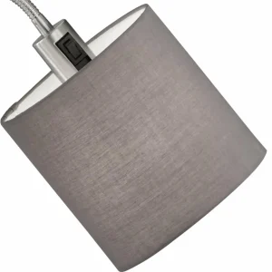 Hot FISCHER & HONSEL Lampadaire Cozy, 2 lampes, chintz, nickel/gris