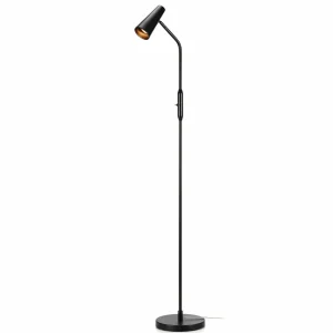 Outlet Markslöjd Lampadaire Crest noir abat-jour mobile