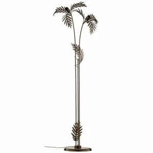 Cheap ONLI Lampadaire Dubaï aspect feuilles, 2 lampes, bronze