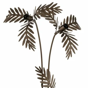 Cheap ONLI Lampadaire Dubaï aspect feuilles, 2 lampes, bronze