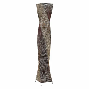 Shop Lindby Lampadaire en rotin Kassia à la lumière agréable