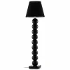 Best Sale Argon Lampadaire en tissu Fulda, décor verre, noir