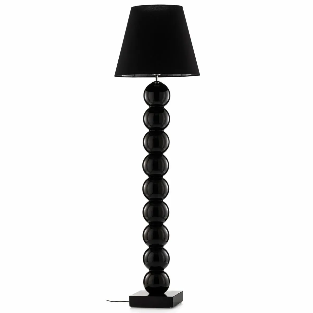 lampadaire_en_tissu_fulda_dcor_verre_noir_0.webp Best Sale Argon Lampadaire en tissu Fulda, décor verre, noir