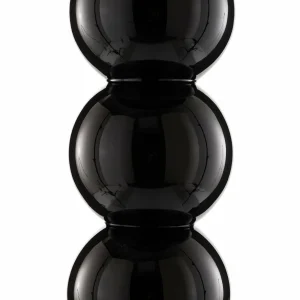 Best Sale Argon Lampadaire en tissu Fulda, décor verre, noir
